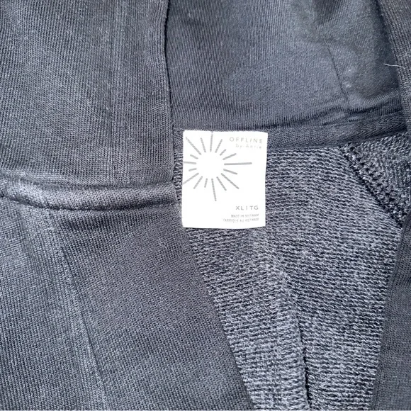 OFFLINE by Aerie Charcoal Hoodie - Picture 4 of 4